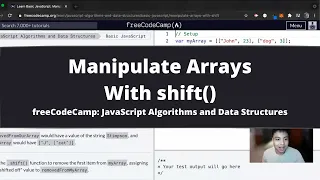 Manipulate Arrays With shift Basic JavaScript freeCodeCamp tutorial