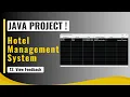 12 - Hotel Management System project in Java View Feedback page in Java
