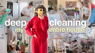 deep cleaning and organizing my ENTIRE house 🫧 (*actually* messy) 🫧 ~ ADHD body doubling vlog 🧼