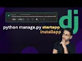 Automate Django App Installation python manage py installapp