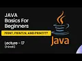 Printing in JAVA printf print println Hindi Arpit Error in the code