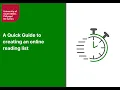A quick guide to creating an online reading list