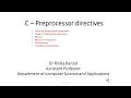C - Preprocessor directives