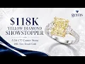 5 16 CT Fancy Yellow Diamond Ring Radiant Cut GIA Certified Luxury Jewelry