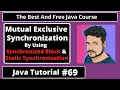 Java Tutorial Thread Synchronization by Synchronized Block and Static Synchronization part 69