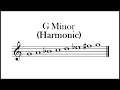 G Harmonic Minor Scale