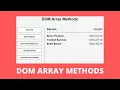 Build a JavaScript Project Using DOM Array Methods - JavaScript Beginner Projects