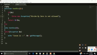 Simple Exception handling in php