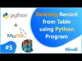 Deleting Record from database table using Python Python with MySQL