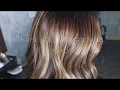 BEFORE AND AFTER from Red to caramel blonde