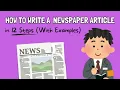 How to Write a Newspaper Article in 12 Steps With Examples