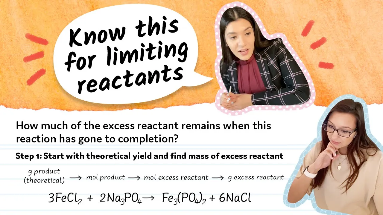 Stoichiometry: Limiting Reactant, Left Over Excess Reactant, Percent Yield | Study Chemistry With Us