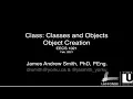 1021 Class on Object-Oriented Programming Object Creation