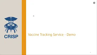 Vaccine Tracking Service Webinar