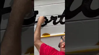 Mesmerizing freehand painting on our neighbors’ fishing boat! #shorts