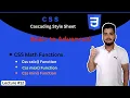 CSS Tutorial For Beginners Basic to Advanced Tutorial in Hindi Css Math Functions Lecture