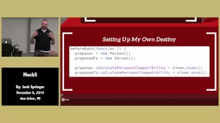 Mock5 - JavaScript Mocking Unit Testing By Josh Springer