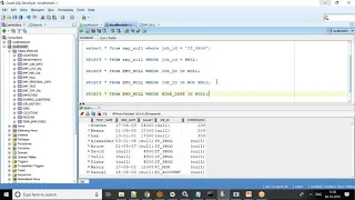 Oracle SQL Tutorial - Handling Null values