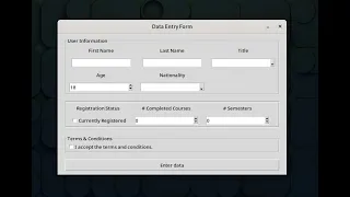 DATA ENTRY FORM python tkinter