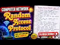 Random Access Protocol Multiple Access Protocol Computer Network Basics