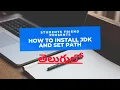 jdk installation and path setting in Telugu