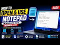 How to Open and Use Notepad in Windows Beginner Guide