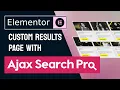 Elementor Loop Grid as Custom Results Page With Ajax Search Pro for WordPress