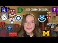 2025 College Decision Reactions likely letter ivies t20s