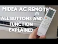 Lagu Midea Remote Control  All functions  and buttons explained