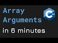 Arrays as arguments to functions in C programming Hindi
