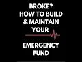 Broke How to start an emergency fund from ZERO MMMM