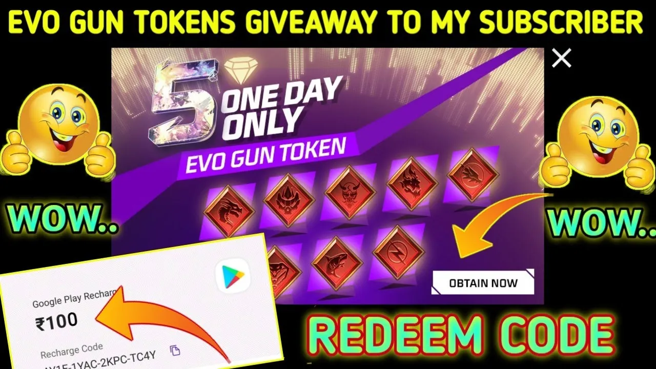 Redeem code Giveaway live || Evo Gun Tokens Giveaway || New Event Free Fire #redeemcode