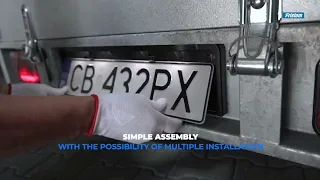 Vidéo : Support de plaque d'immatriculation à LED avec éclairage | 150 cm + Superseal