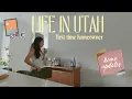 LIFE IN UTAH as a first time homeowner guest room updates bar buffet dining table
