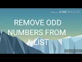 Python Program to Remove all the Odd Numbers From A Given List G - PROGRAMMING