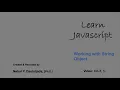Learn Javascript Working with String Object - Length