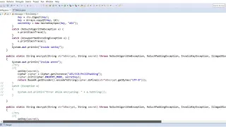 Javaprogram Messsage ENCRYPY and DECRYPT using AES Eclipse IDE