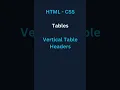 How to add vertical table headers in html coding