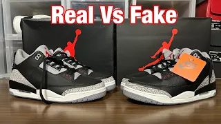 Air Jordan 3 Black Cement 2024 Real Vs Fake Review