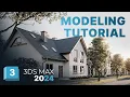 3ds max 2024 Modeling Tutorial Turbo-fast modeling with BOOLEAN Modifier