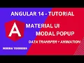Material UI Modal popup in Angular 14 How to transfer data between components popup animation