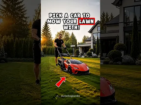 Pick a Car to Mow Your Lawn With! 🚗🌱🔥 #shorts #automobile #car #garden #mowing #viral