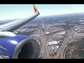 N421LV Southwest airlines 737 landing in San Antonio TX Butter landing MSFS2020