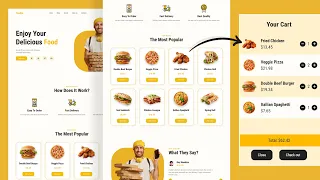 Responsive Food Delivery Website With Add to Cart Functionality HTML CSS JavaScript Project