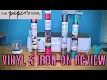 Paper Studio vinyl and Iron on from Hobby Lobby review - cut and press settings 100 honest review