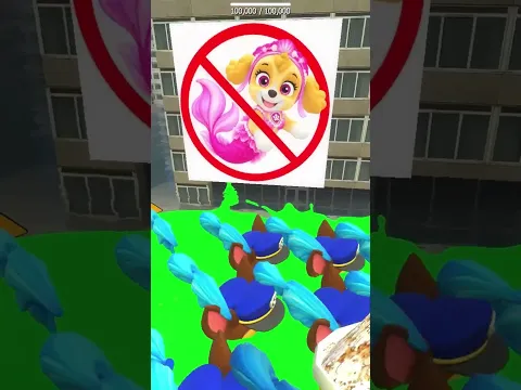 DON'T LET MERMAID SKYE and Chase PAW PATROL GET THROUGH! SLIPPERY or STICKY EVOLUTION in Garry’s Mod