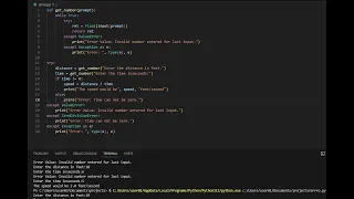Python Error Exception Handling