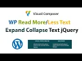 Read More Expand Collapse Text with jQuery in WordPress Without Plugin