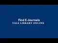 Find E-Journals
