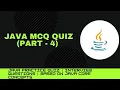 Java MCQ Quiz Part - 4 Java Quiz Java Quiz for Interview Preparation infoStud blogs